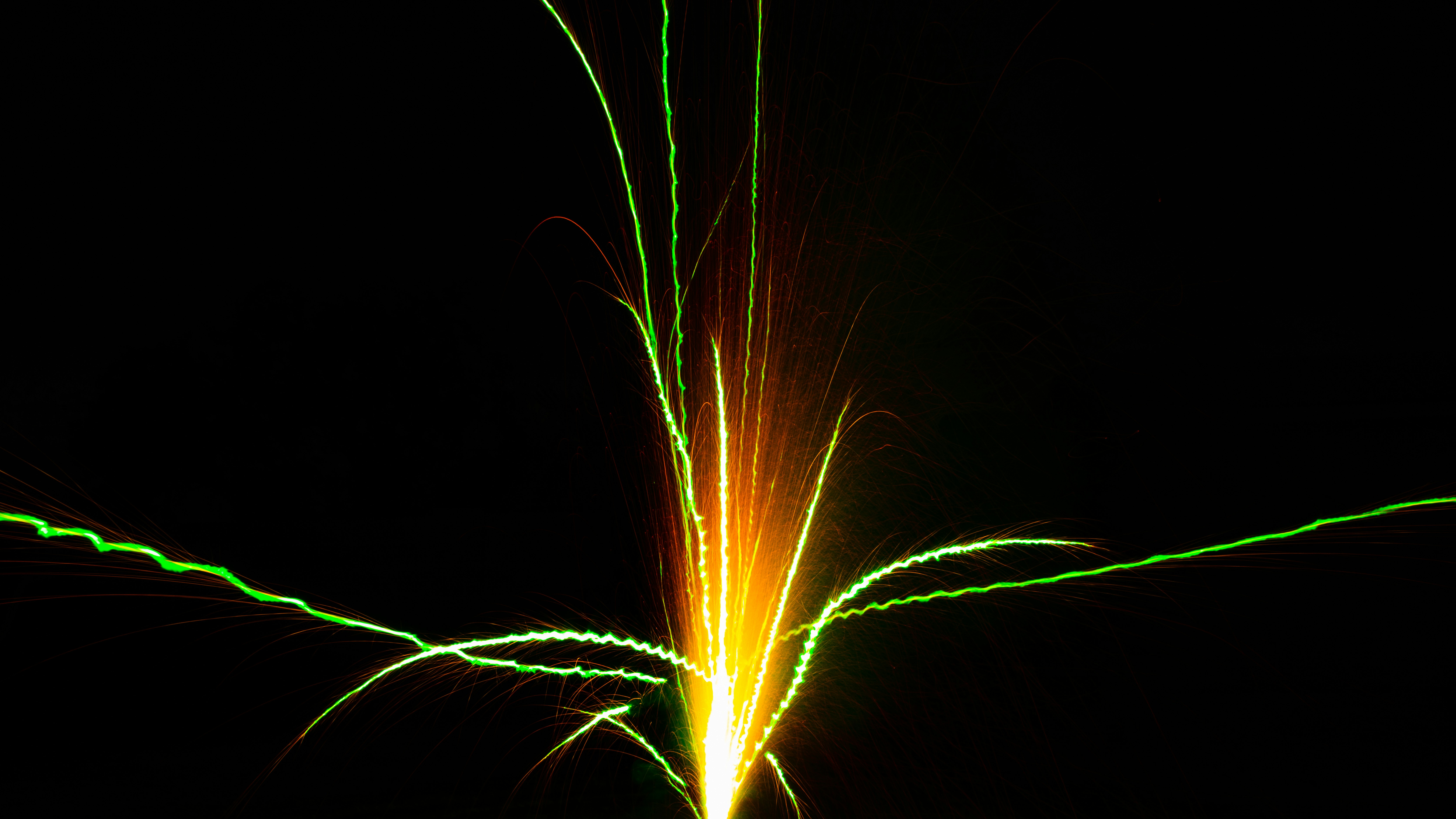 orange and yellow fire work